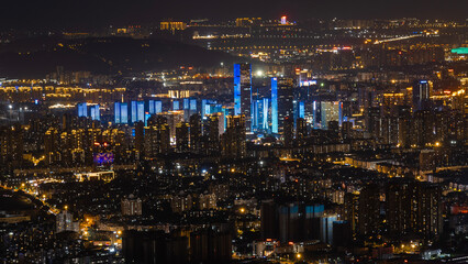 Fototapeta na wymiar city of night, city night view, Fuzhou China