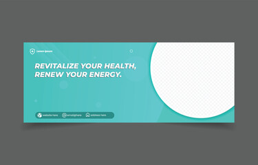 Fototapeta na wymiar healthcare medical theme linkedin cover social media banner