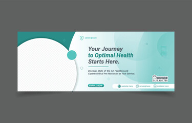 healthcare medical theme linkedin cover social media banner