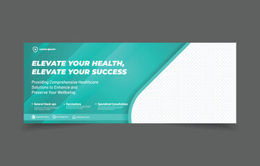 healthcare medical theme linkedin cover social media banner