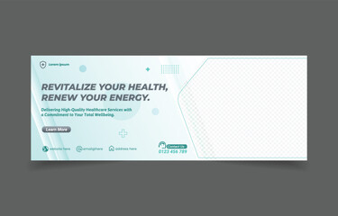 healthcare medical theme linkedin cover social media banner