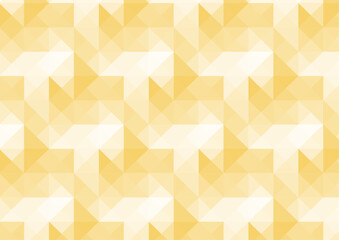 三角形のモザイク背景テクスチャ／黄色