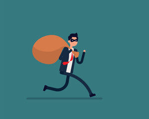 Criminal of business. Vector illustration steal concept
