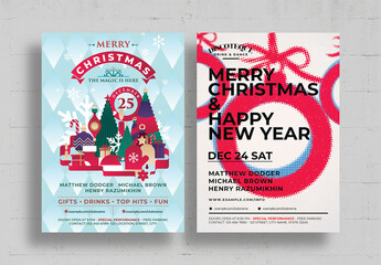 Modern Christmas Flyer Poster Layouts