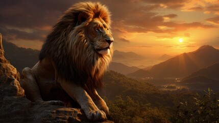 lion on the hill