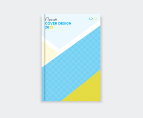 Modern geometric corporate cover design vector template.