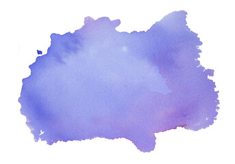 Violet purple watercolor hand painted on paper texture background