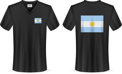 T-shirt with Argentina flag