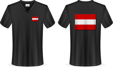 T-shirt with Austria flag