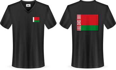 T-shirt with Belarus flag