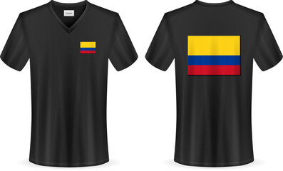 T-shirt with Colombia flag