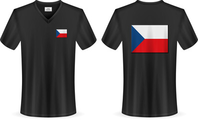 T-shirt with Czech Republic flag