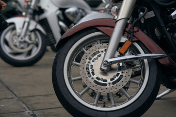 A close-up of the most interesting details and attributes of motorcycles.