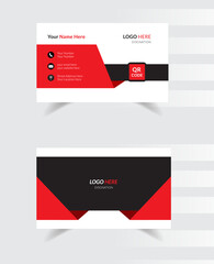 Business Card design red and black color design template card modern profession 