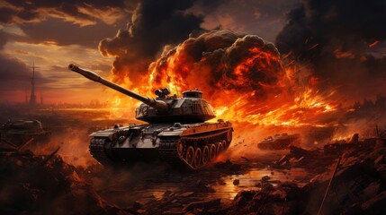 tank at war