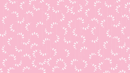 White leafs embroidery on pink background.Ikat ethnic oriental seamless pattern traditional.Aztec style abstract vector illustration.design for texture,fabric,clothing,wrapping,decoration.