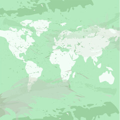 Digital png illustration of map of world on transparent background