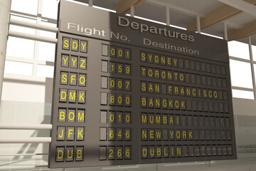 Digital png illustration of departures board on transparent background