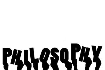 Digital png illustration of philosophy text on transparent background