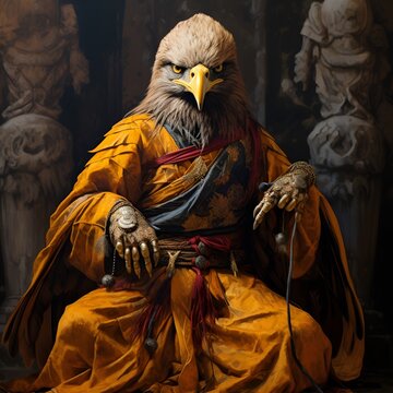 eagle as a Shaolin monk