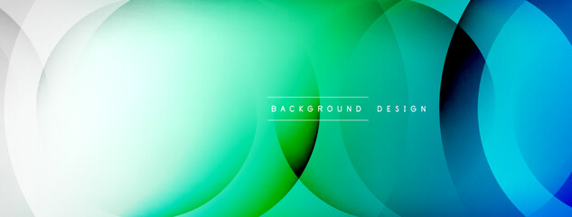 Light geometric abstract background with lines, circles