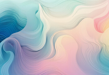 Obraz premium Pastel abstract colorful background with waves