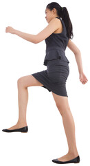 Digital png photo of biracial woman on transparent background