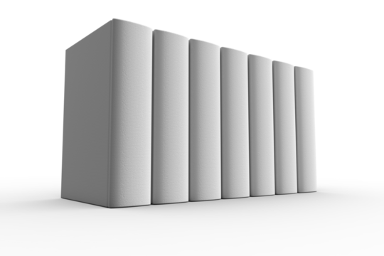 Digital png illustration of row of books on transparent background