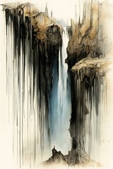 落下する滝1:ai生成