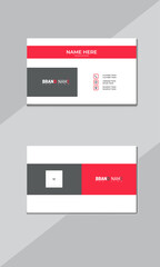 Red and black creative and modern business card design template.