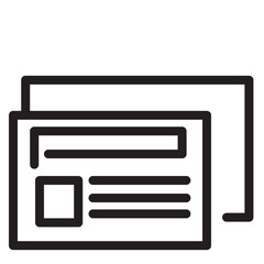 Newspaper outline icon