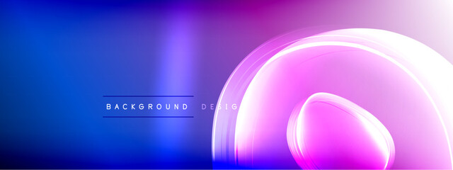 Vector abstract background - liquid transparent bubble shapes on fluid gradient with shadows and light effects