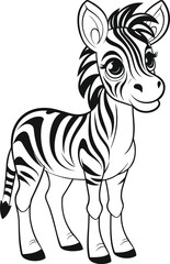 Fototapeta na wymiar Zebra With Mandala coloring pages vector animals