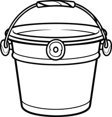 Bucket coloring pages vector animals