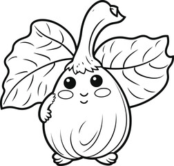 Fig coloring pages vector animals