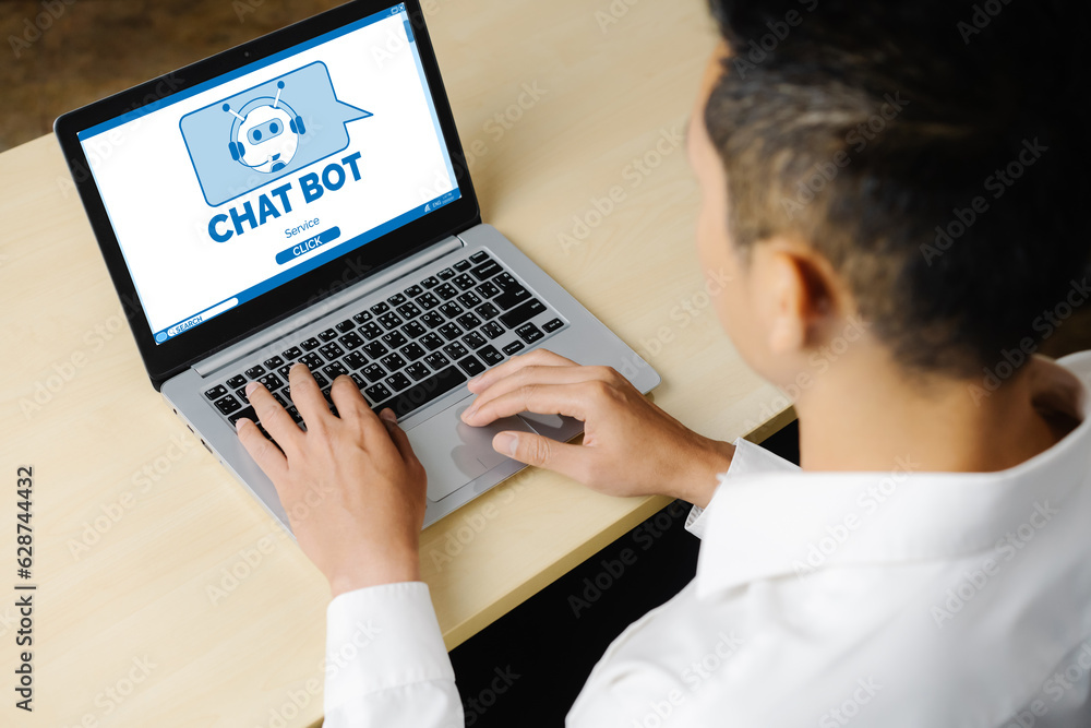 Poster chatbot software application for modish online business that automatically reply to customer questio