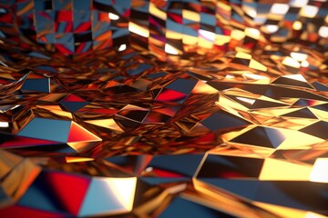 3D Render Dynamic Glossy Abstract Flowing Glitch Texture Design Background