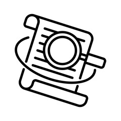 Data analysis icon vector design in line style
