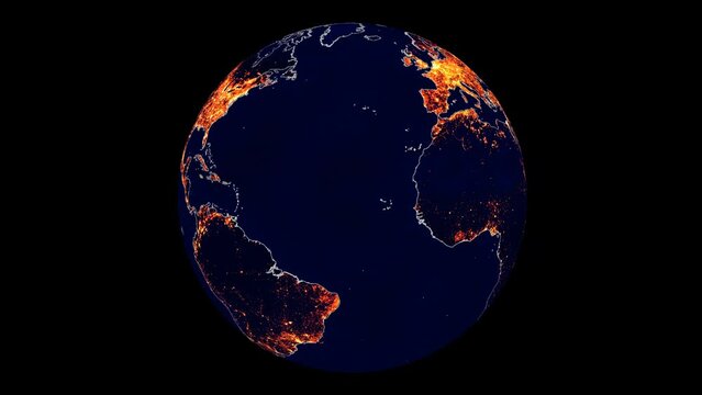 Global Atmospheric Carbon Dioxide CO2 on Earth, global warming cause . Elements of this image furnished by NASA