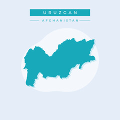 Vector illustration vector of Uruzgan map Afghanistan