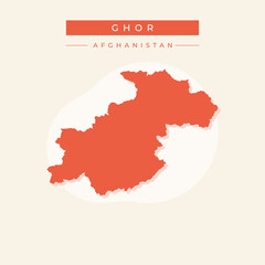 Vector illustration vector of Ghor map Afghanistan