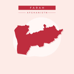 Vector illustration vector of Farah map Afghanistan