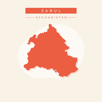 Vector illustration vector of Zabul map Afghanistan