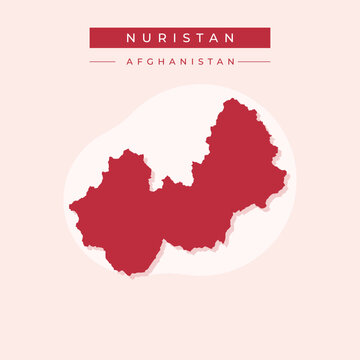 Vector illustration vector of Nuristan map Afghanistan