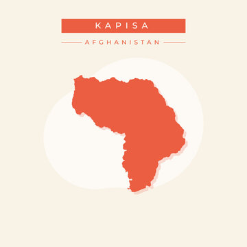 Vector illustration vector of Kapisa map Afghanistan