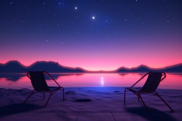 Obraz premium 3D Render of a Glimmering Midnight Summer Background