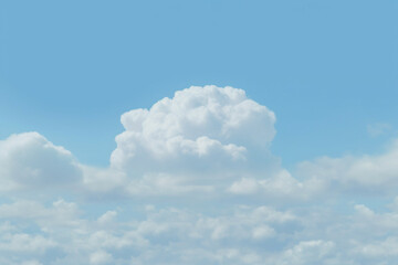 white clouds on a blue sky background. generative ai.