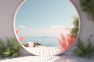 Obraz na płótnie Canvas 3D Render of a Summer Themed Background Landscape