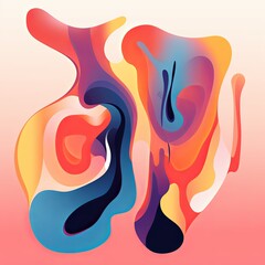 Abstract Organic Fluid Artistic Graphic Design