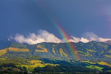 Allg&auml;u - Sonnenk&ouml;pfe - Regenbogen - Berge - Sommer - Gewitter